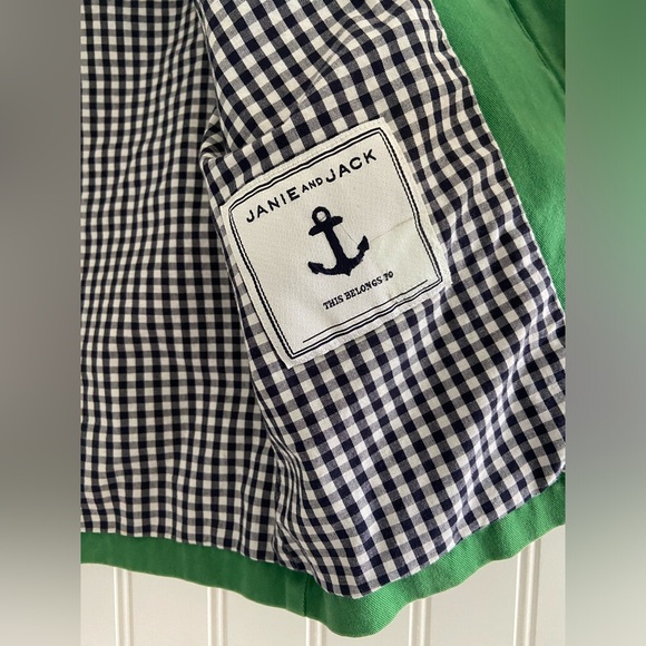 Janie and Jack Cotton Zippered Spring Green Lightweight Jacket Coat Unisex 4 5 - Picture 7 of 7